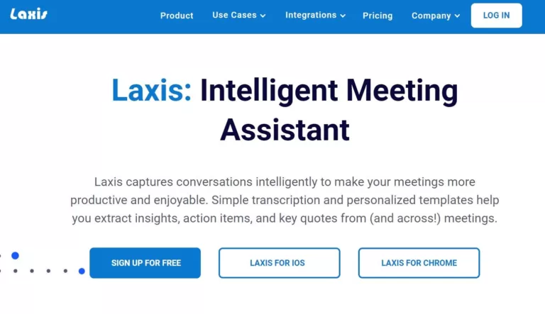 Laxis captures conversations intelligently to make your meetings more productive and enjoyable. Simple transcription and personalized templates help you extract insights