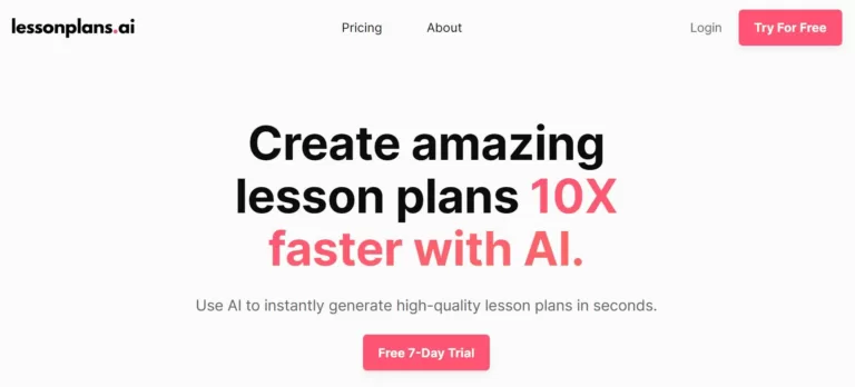 LessonPlans is an AI-powered lesson plan generator developed by teachers to help teachers create high-quality lesson plans in a fraction of the time.