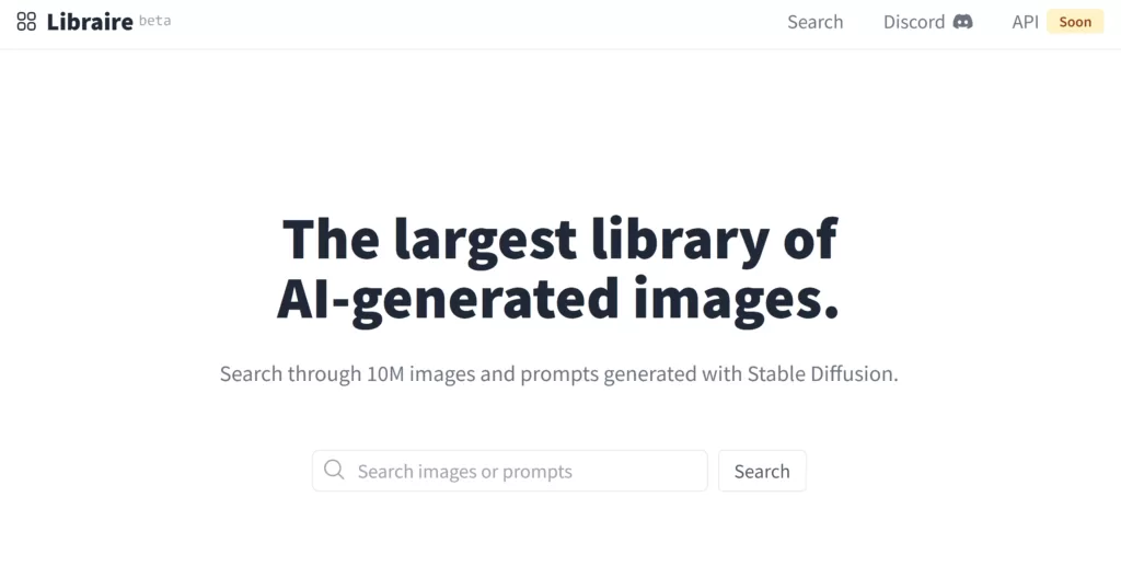 The largest library of AI-generated images. Search through 10M images and prompts generated with Stable Diffusion.-find-Free-AI-tools-Victrays.com_