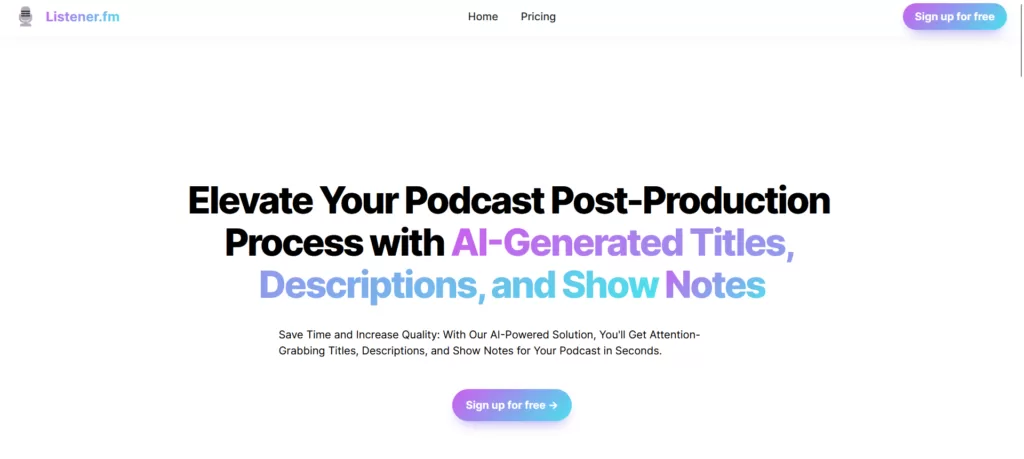 Get started by uploading your podcast episode to your dashboard
