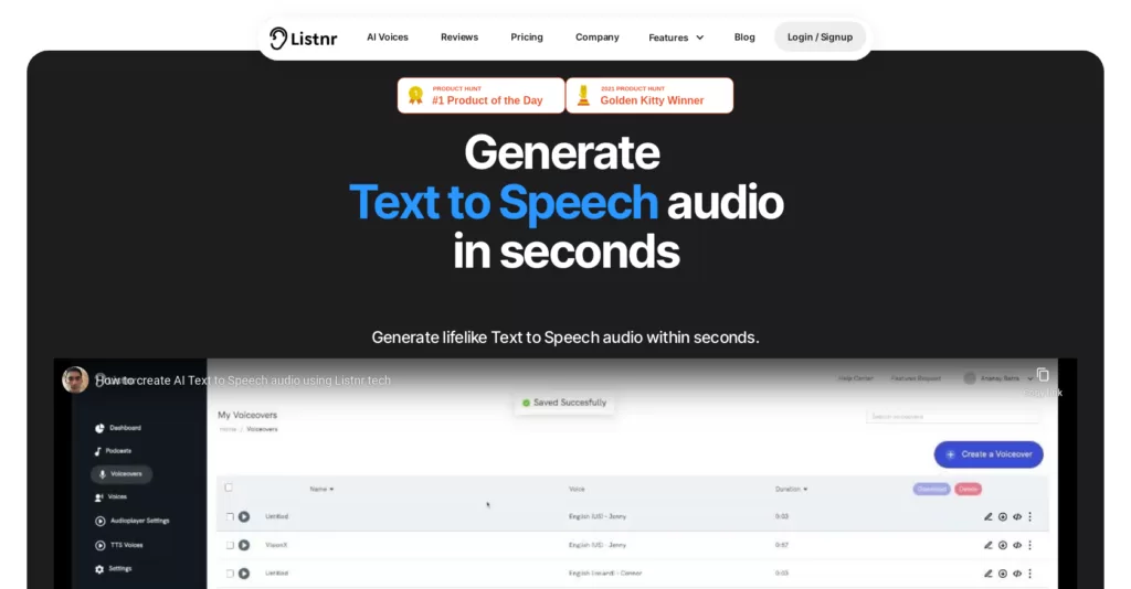AI Voice Generator with over 600+ voiceovers in 80+ languages