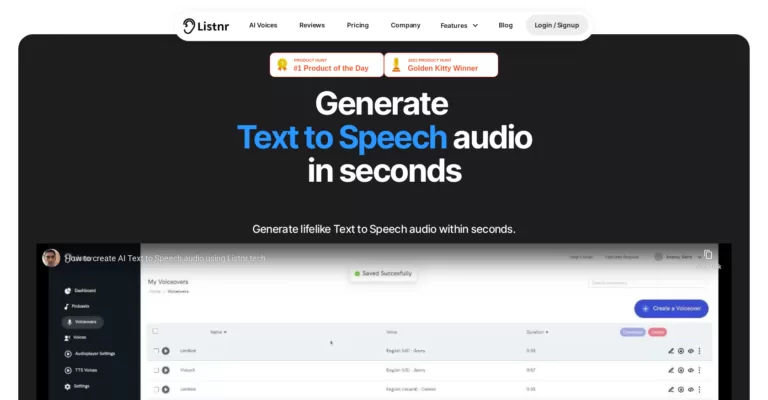 AI Voice Generator with over 600+ voiceovers in 80+ languages