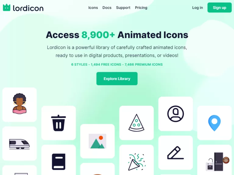 Lordicon is a powerful library of carefully crafted animated icons