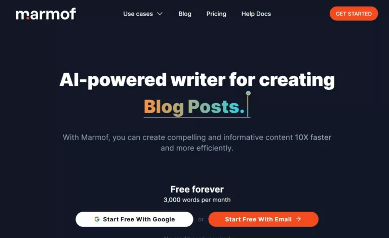 AI-powered writing tool that helps you create content in just a few seconds. With Marmof