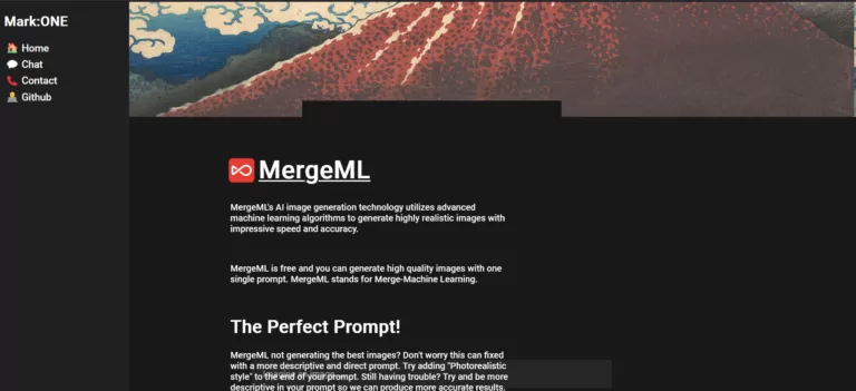 MergeML is an AI image generation tool that allows users to create unique and high-quality images using artificial intelligence algorithms. The tool uses a machine learning model to merge multiple images together