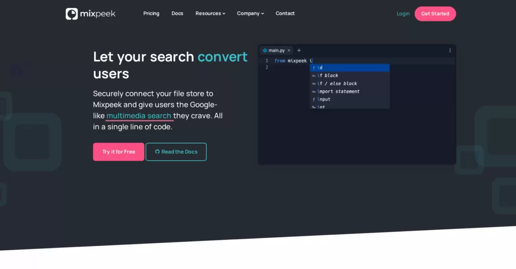 Mixpeek is an intelligence layer on top of your object store like S3. Using NLP