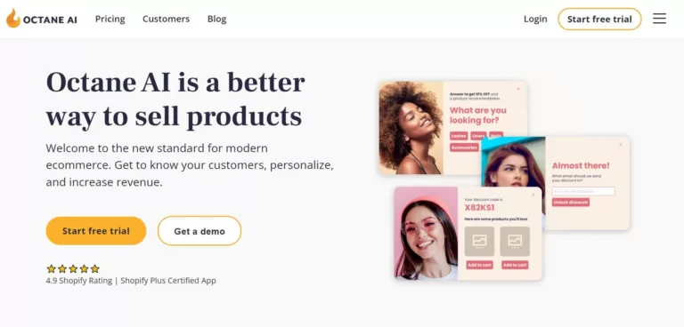 Octane AI’s all-in-one product quiz and zero-party data platform is the #1 way for Shopify brands to increase revenue through personalization.-find-Free-AI-tools-Victrays.com_