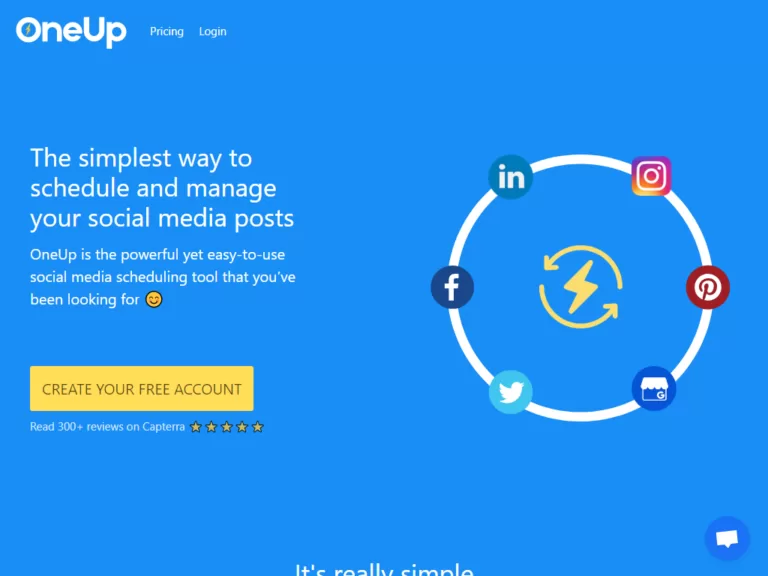OneUp is an simple-yet-powerful social media scheduling tool that supports Facebook