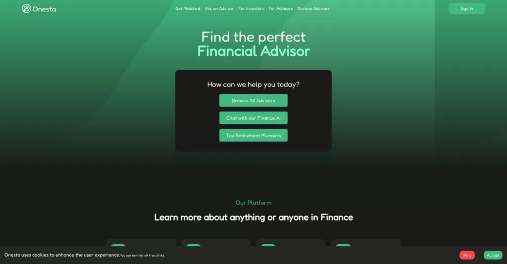 Ask their AI any questions about finance