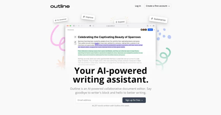 Outline is an AI-powered collaborative document editor. Say goodbye to writer's block and hello to better writing.-find-Free-AI-tools-Victrays.com_