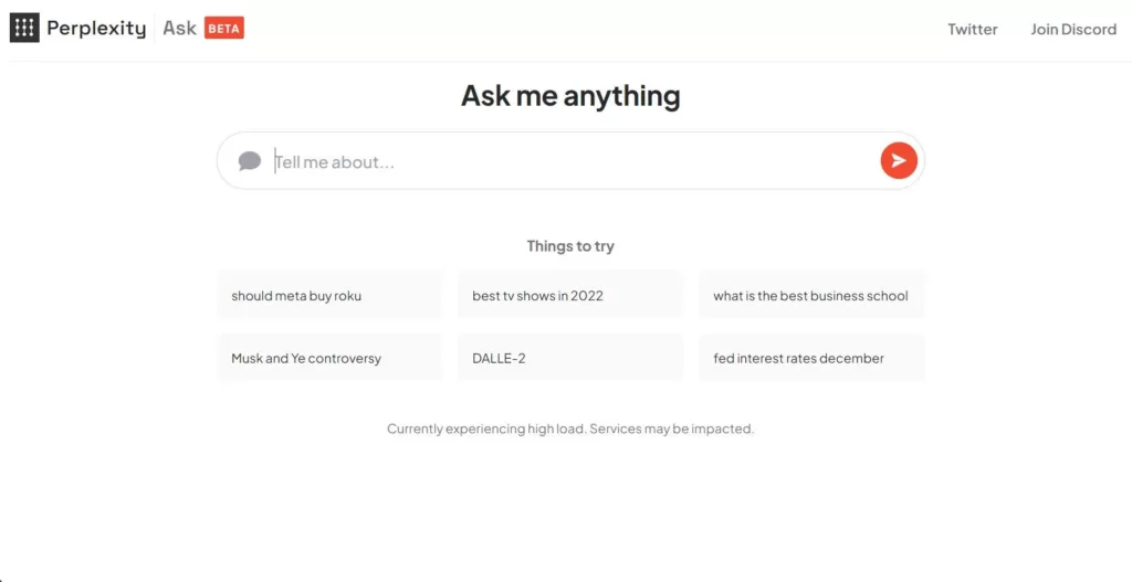 Perplexity AI is an AI search engine. It is a demo inspired by OpenAI WebGPT