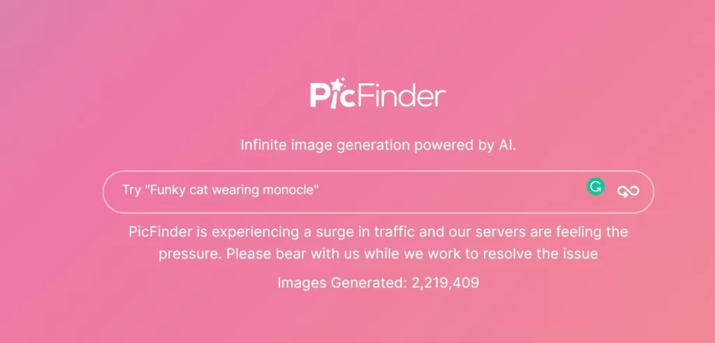 Picfinder is an image generation tool. Over 2M images have been generated using it.-find-Free-AI-tools-Victrays.com_