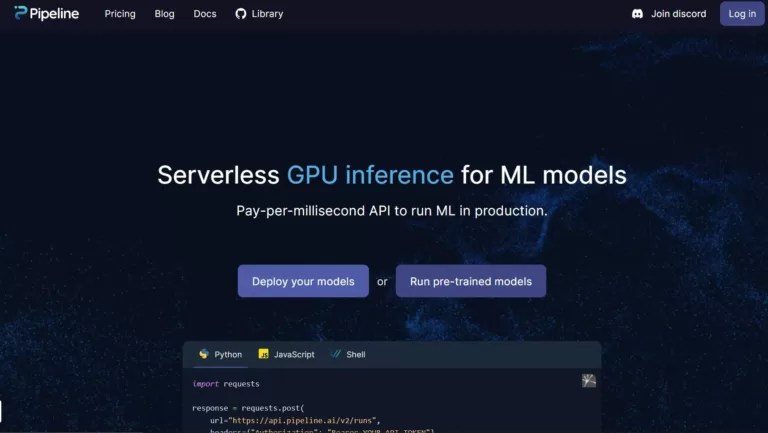 Serverless GPU inference for ML models