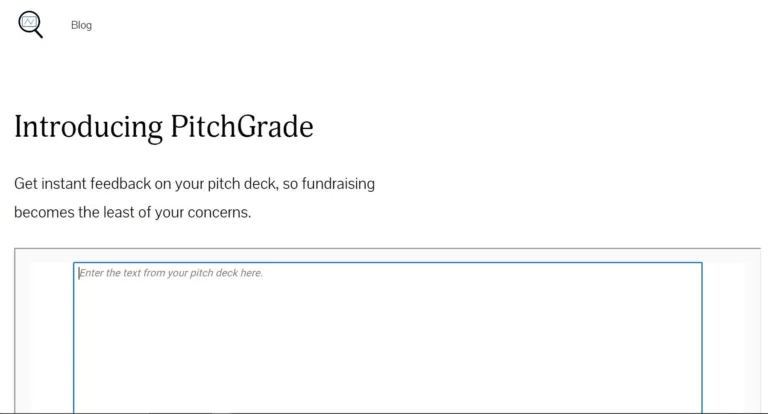Get instant feedback on your pitch deck
