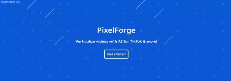 PixelForge is a tool that helps users verticalize videos for platforms such as TikTok. select a YouTube video