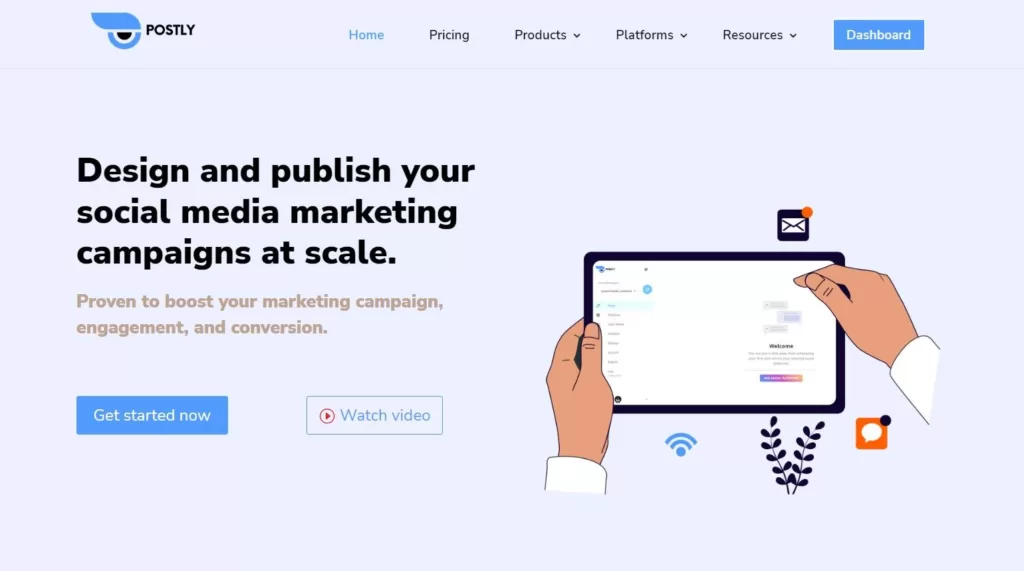 A complete social media marketing platform enabling users to plan