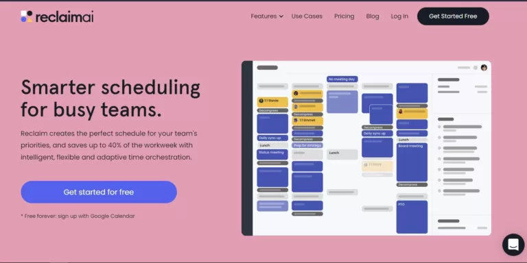 AI for task management and scheduling for Google calendar. Reclaim creates the perfect schedule for your team's priorities