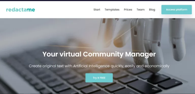 Your virtual Community Manager. Create original Spanish text with Artificial Intelligence quickly