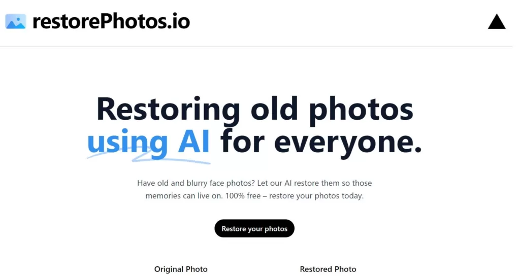 Restoring old photos using AI for everyone.