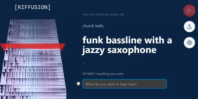 Riffusion generates music from text prompts. Try your favorite styles