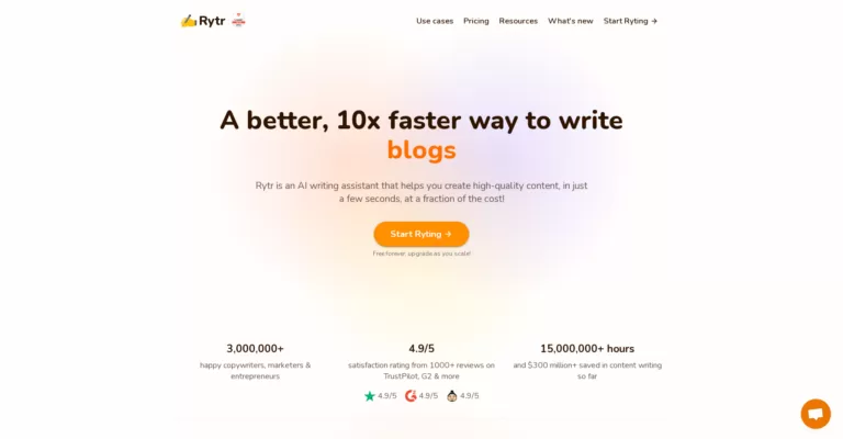 Rytr is an AI writing assistant that helps you create high-quality content