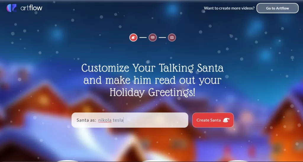 Wanna add some extra magic to the holiday season? Check out the world's first customizable talking Santa - For the first time you can create your own unique Santa video greeting and sharing it with your loved ones!-find-Free-AI-tools-Victrays.com_