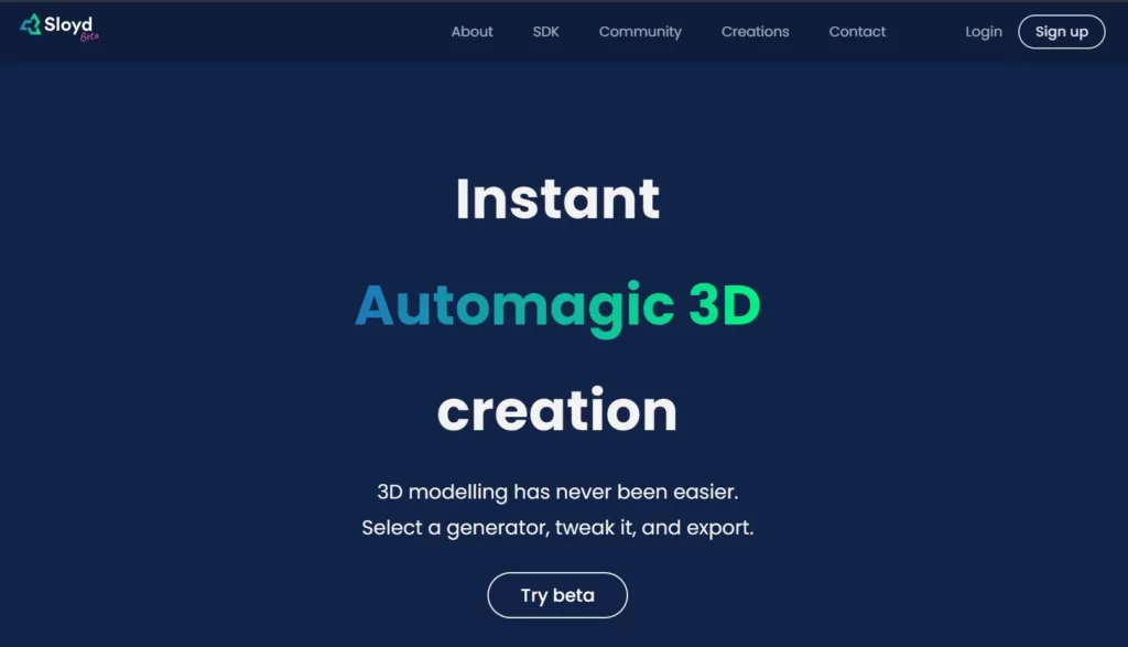 A 3D modelling platform that simplifies the process of creating 3D models. It has a vast library of generators that can be used to create any 3D model