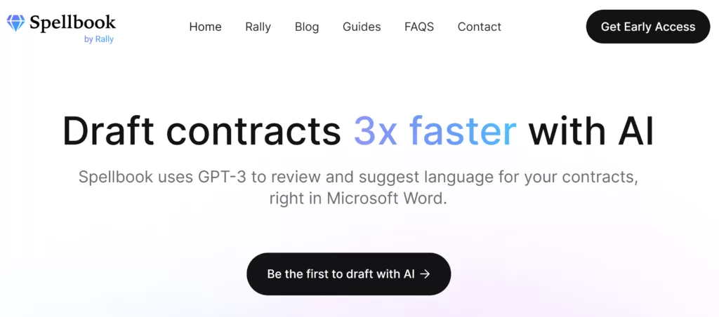 Draft contracts 3x faster with AI. Spellbook uses GPT-3 to review and suggest language for your contracts in Microsoft Word.