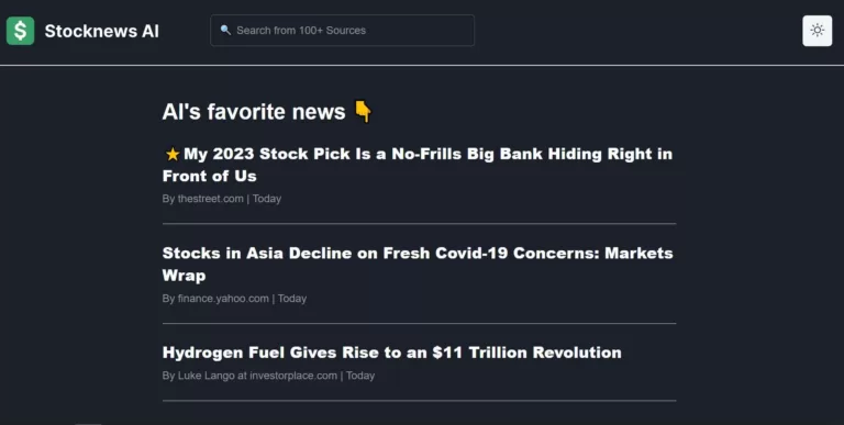 Stock News curated by AI. Can search from 100+ sources.-find-Free-AI-tools-Victrays.com_