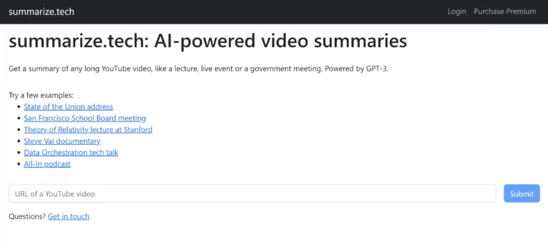 AI-powered video summaries. Get a summary of any long YouTube video