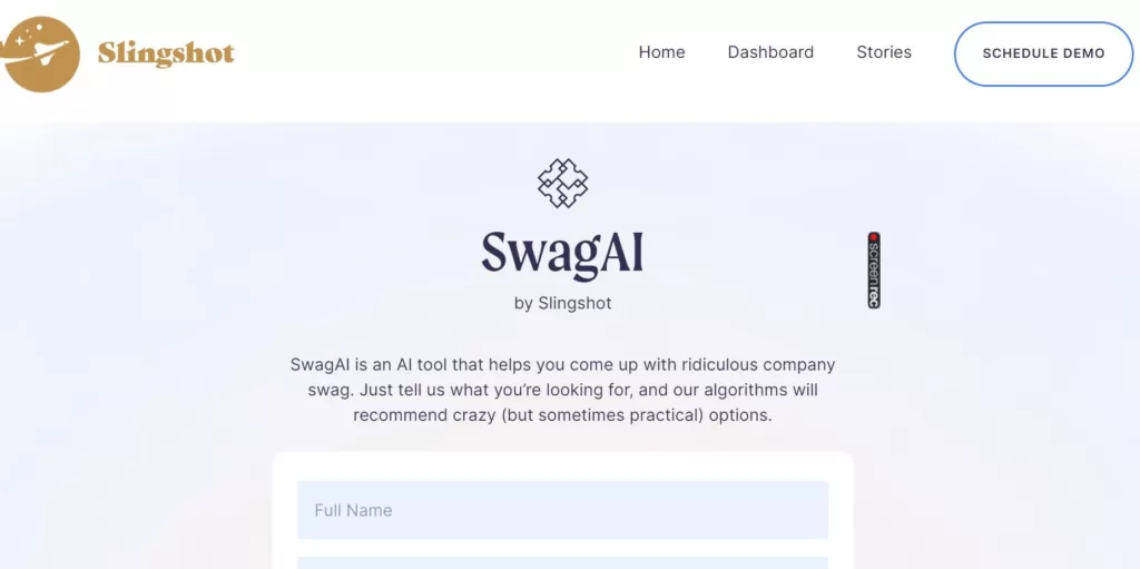 SwagAI is an AI tool that helps you come up with ridiculous company swag. Just tell us what you’re looking for