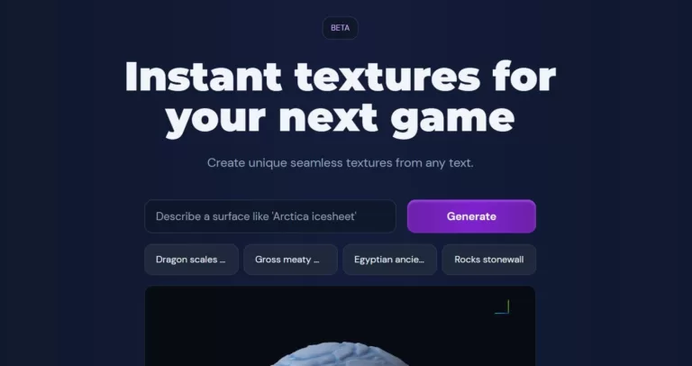 Generate 3D textures for your game in seconds