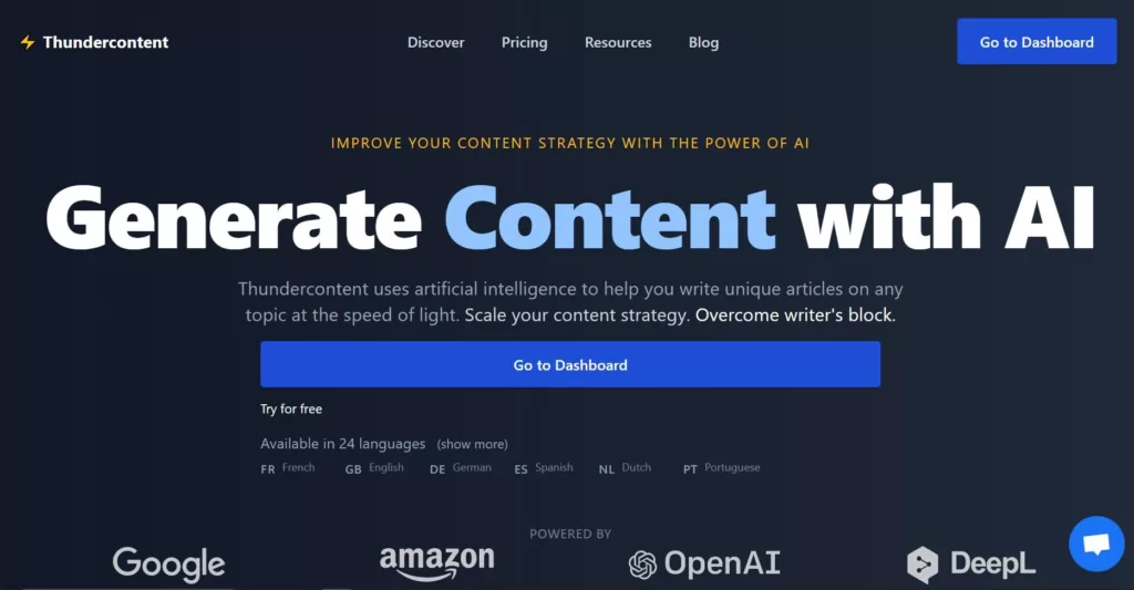 Generate Content with AI.