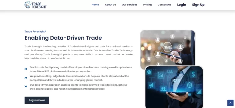 Trade Foresight is world's first AI-based trade platform that can help you take your business to the next level.