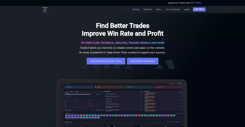 TradeUI provides an array of powerful A.I data-driven tools to help traders find better trades