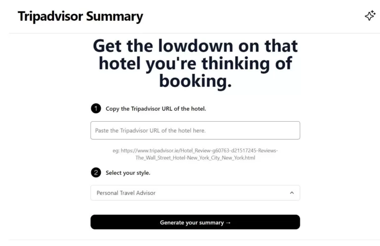 This website helps you make a decision about a hotel you are thinking of booking.