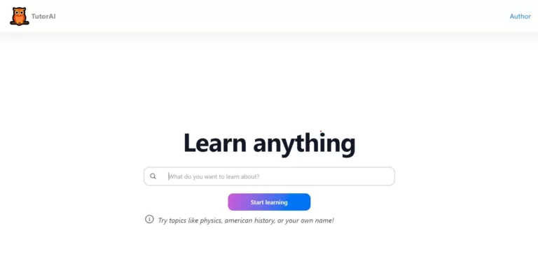 Tutor AI is an AI-powered learning platform. You can enter any topic and it will provide you with various options you can use to learn about that topic.-find-Free-AI-tools-Victrays.com_
