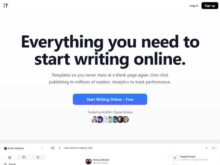 The Digital Writing Platform. Launch your Social Blog and write once