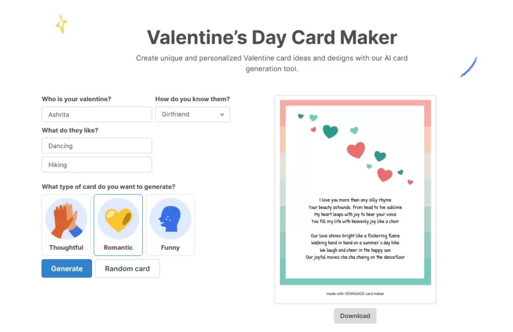 Enter your valentine's name