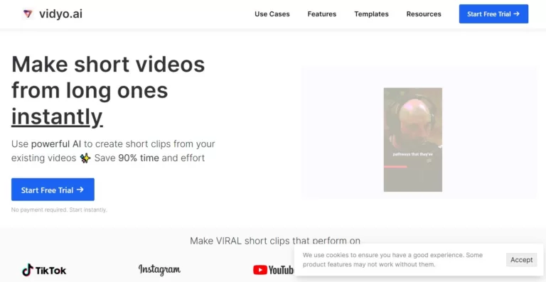 Make short videos from long ones instantly.