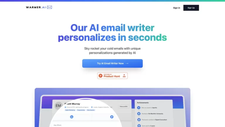 Sky rocket your cold emails with unique personalizations generated by AI.-find-Free-AI-tools-Victrays.com_