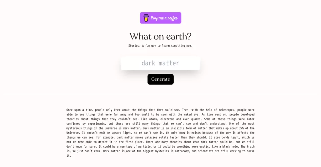 A fun way to learn something new. Generate stories with just an one-word prompt.-find-Free-AI-tools-Victrays.com_