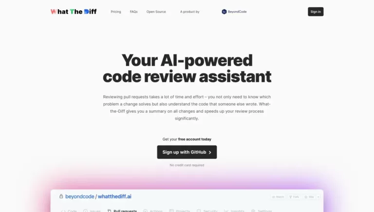 Your AI-powered code review assistant.