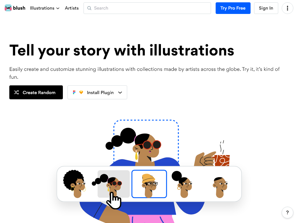 Easily create and customize stunning illustrations with collections made by artists across the globe-find-Free-AI-tools-Victrays.com_