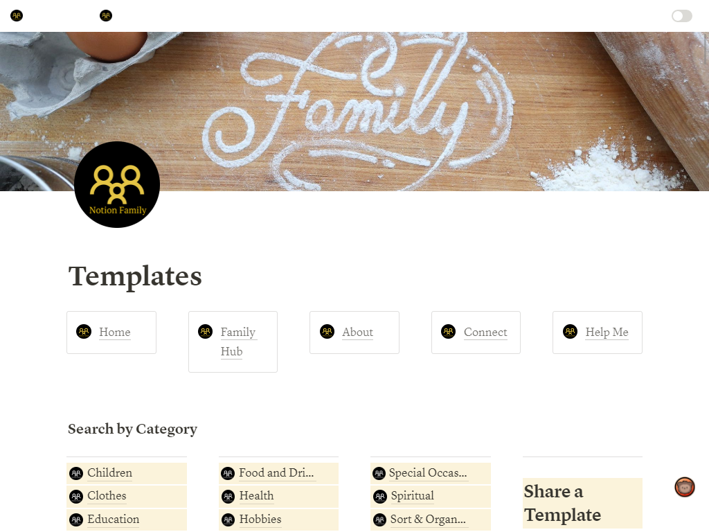 A family that shares their experience and knowledge about organizing a family in notion-find-Free-AI-tools-Victrays.com_