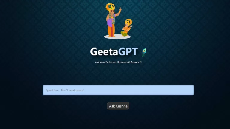 GeetaGPT is an AI tool powered by OpenAI engine