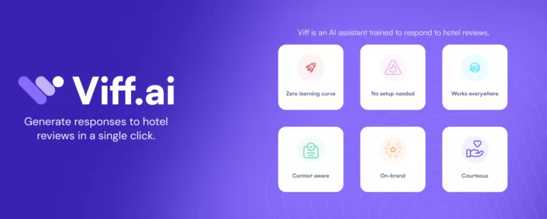 Viff is an AI assistant for businesses in the hospitality industry that generates personalized