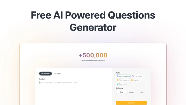 AI Question Generator-Generate questions from a context or about a topic-Free-AI-tools-directory-Victrays