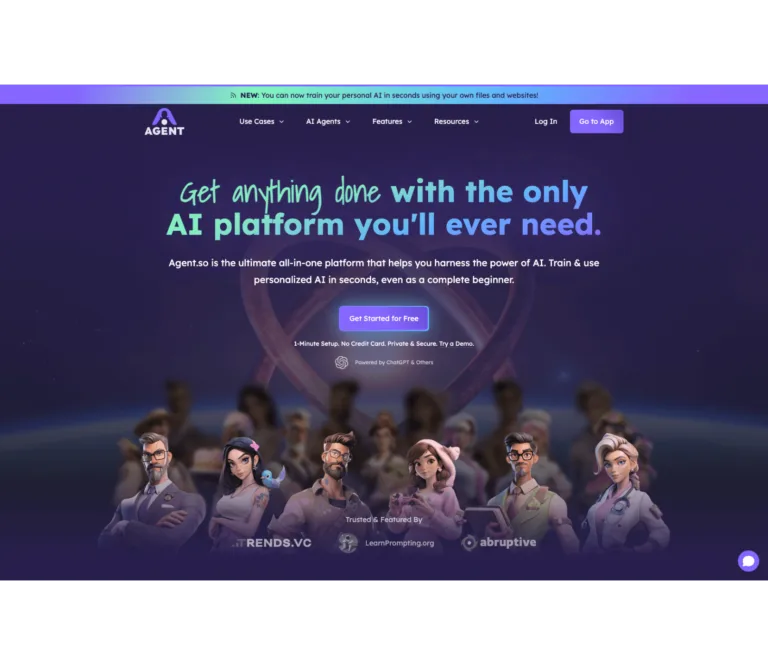 Agent.so-Agent.so is the ultimate all-in-one platform that helps you harness the power of AI
