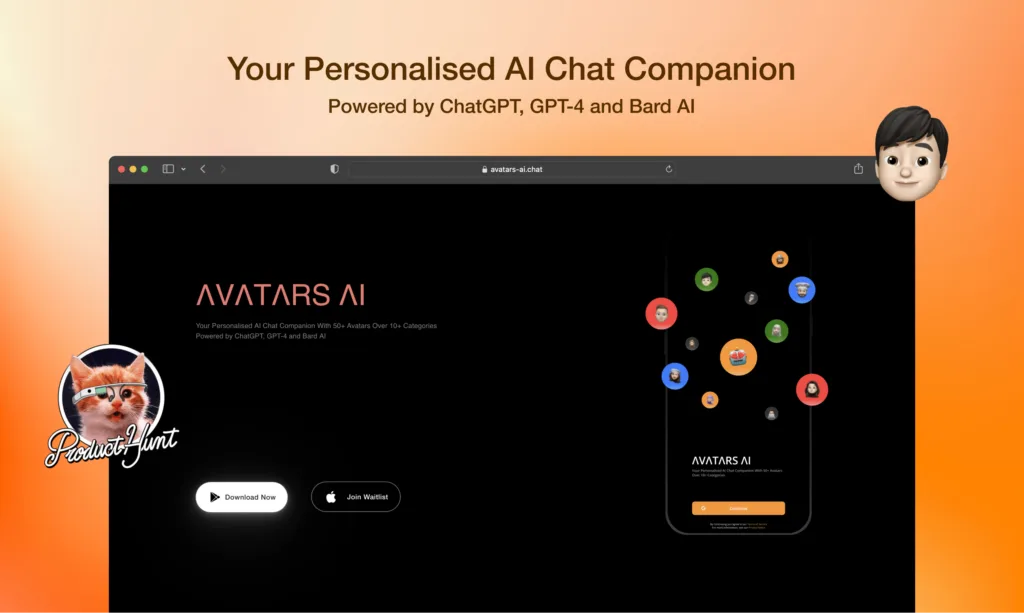 Avatars AI-Avatars AI is the world's first privacy focused AI Chat companion app that's powered by both OpenAI's ChatGPT
